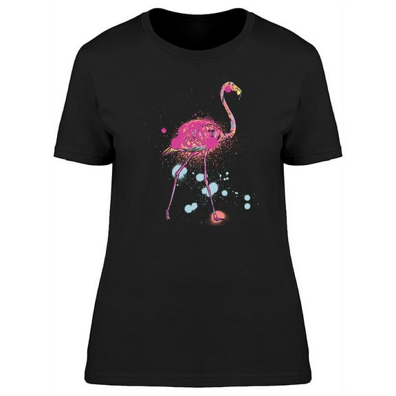 Abstract Graffiti Flamingo T-Shirt Women -Image by Shutterstock, Female XX-Large