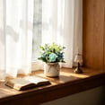 thumbnail image 4 of MMJ Artificial Rose Bonsai Potted Mini Plant Desktop Table Home Office Decor 7.09x3.94x3.94in, 4 of 6
