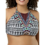 Juniors' Plus-Size Tribal Broadcast Bikini Top