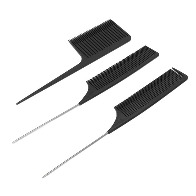 Highlighting Comb Set, Comfortable To Hold Hair Coloring Sectioning Comb Professional Tools Pointed Tail Glossy Round For Individual Haircuts For Barbershops