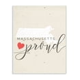 thumbnail image 2 of The Stupell Home Decor Collection Massachusetts Proud with Heart Wall Plaque Art, 2 of 4