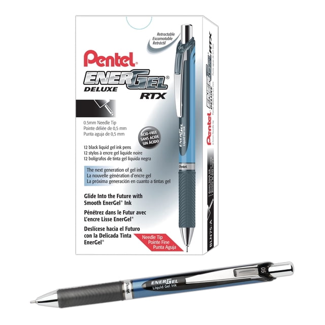 Bolígrafo Pentel EnerGel Deluxe RTX de gel líquido de punta fina de 0,5 mm