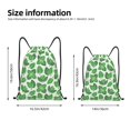 thumbnail image 2 of Sikiie Green Leaves Drawstring Backpack Drawstring Bags, Draw String Back Bag for Sports, Gym, Travel, Swimming, Beach-Small, 2 of 6