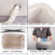 thumbnail image 4 of Cesta de almacenamiento, caja de almacenamiento rectangular de tela, guardarropa con asas para juguetes, armario (plegable, mediano, gris blanco) ER, 4 of 5