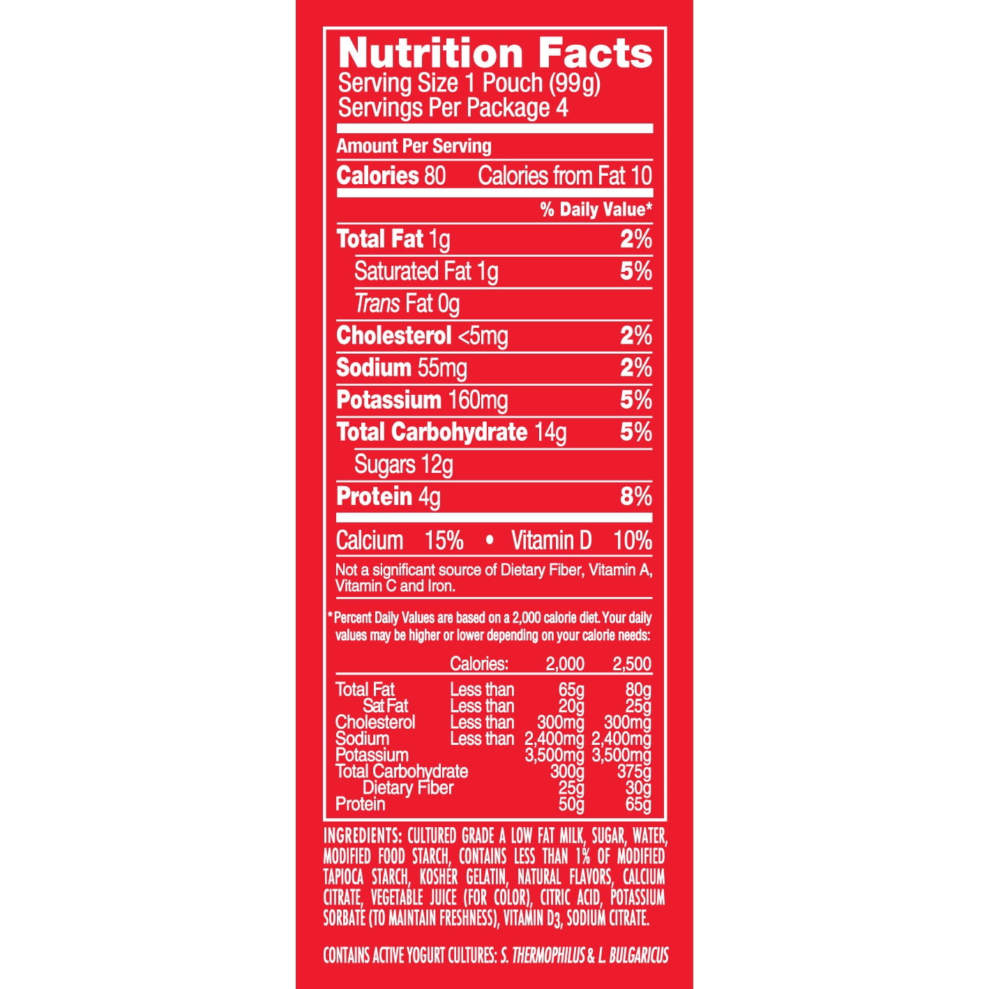 Danimals Yogurt Smoothies Nutrition Facts Blog Dandk