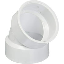 70620 Plastic Pipe Fitting, DWV  Sanitary Elbow, 45-Degree, PVC, 2-In. - Quantity 1