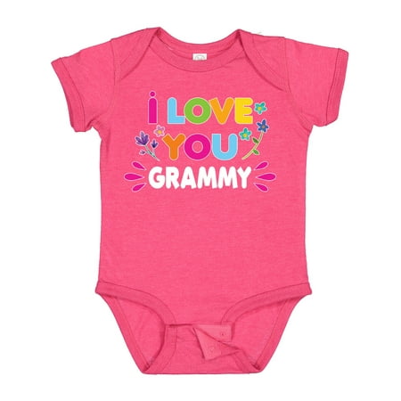 

Inktastic I Love You Grammy with Flowers Gift Baby Girl Bodysuit