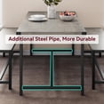 thumbnail image 3 of 3-Piece Rustic Gray Dining Table Set for 4, Rectangular Wooden Kitchen Table with 2 Benches, Space-Saving Dinette Furniture for Apartment, Small Space and Home, 3 of 6