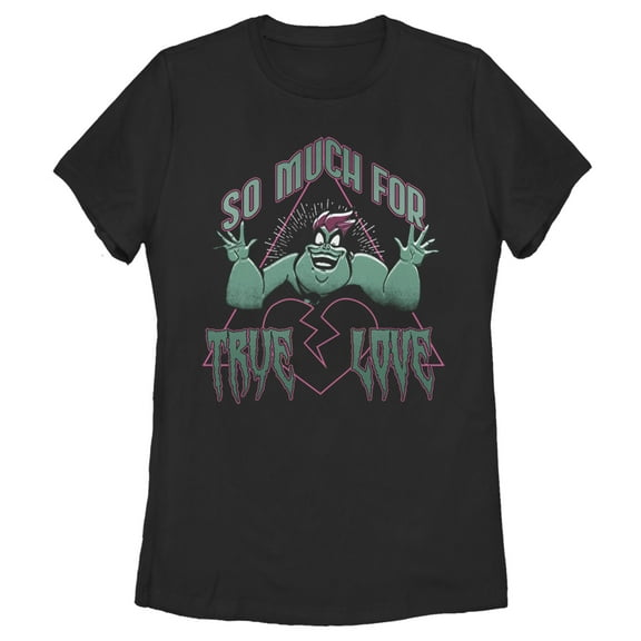 Women's The Little Mermaid Ursula So Much For True Love  Graphic Tee Black Large