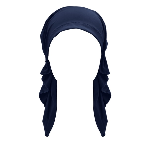 Yanyanz Handkerchiefs for Men, Head Hat Cap Ethnic Pre Tied Braid Hair Cover Wrap Turban Headwear Hat, Women's Handkerchiefs Navy One Size