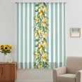 thumbnail image 3 of Aqua Stripes Lemon Sheer Curtains 54 Inches Long, Spring Botanical Plant Vertical Line Light Filering Curtains, Breathable Simi Curtain Privacy Drapes for Kitchen Bathroom Small Window Treatment, 3 of 9