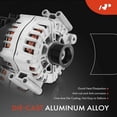 thumbnail image 4 of A-Premium Alternator Compatible with BMW X5 2010-2013, X6 2008-2014, 550i 11-13, 650i 2012-2012, 750i 2009-2012, 12V 220A Clockwise 7-Groove Pulley, Replace# 12314595890, 4 of 8