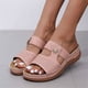 thumbnail image 5 of Zapatos de mujer Sandalias de tacón bajo de mujer con diamantes de imitación de color sólido Chanclas de moda Wmkox8yii hj789, 5 of 5
