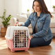 thumbnail image 3 of Transportadora para Perro y Gato con Puerta y  Bebedero para Mascotas 47x31x31.8cm Ajolopet  Color Rosa, 3 of 9
