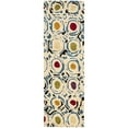 thumbnail image 5 of SAFAVIEH Soho Venice Abstract Wool Runner Rug, Ivory/Multi, 2'6" x 14', 5 of 9