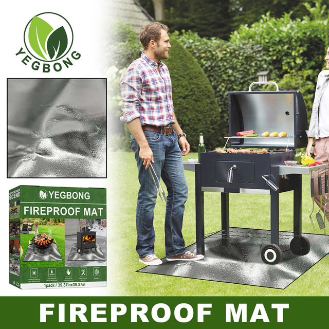 Camping al aire libre ignífugo Ember Mat Fire Pit Grill Estufa Manta Protectores