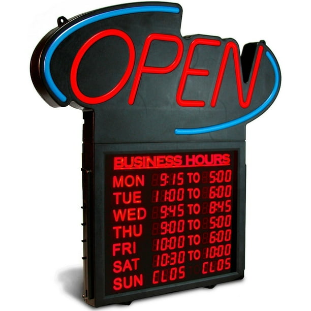 Premier LED Sign With Programmable Business Hours