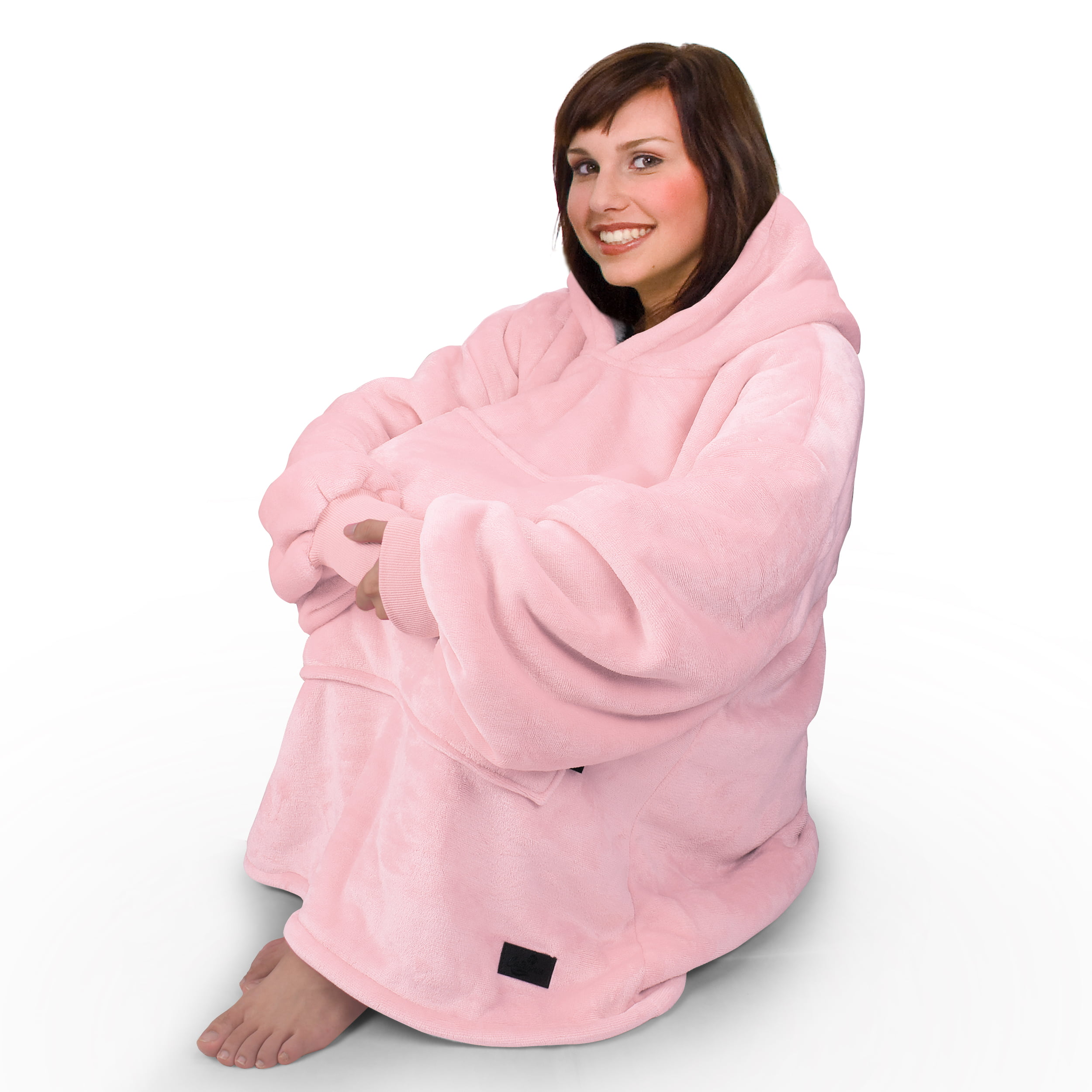 Pink BunnyHug - Blanket Hoodie Oversized and Double-Layered