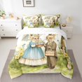 thumbnail image 2 of Erosebridal Easter Rabbit Bedding Sets Twin Size,Floral Eggs Comforter Sets with Sheets,Kids Room Decorative,Reversible,7pcs, 2 of 5