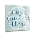 thumbnail image 2 of Love Gathers Here Mint Geometric 12 x 12 Glass Wall Hanging Sign, 2 of 4