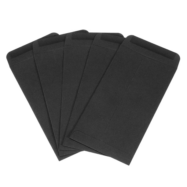 50 Piezas de Sobres de Invitación, Sobres de Tarjeta de 3.5 x 6.5 Pulgadas para Tarjetas de Felicitación, Invitaciones de Boda, (Negro)