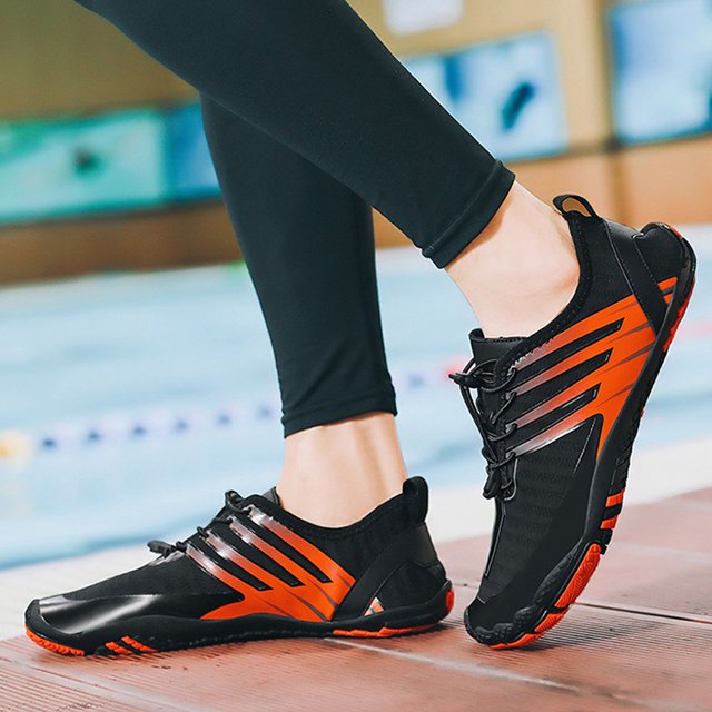 Zapatos Acuáticos Aqua Shoes - Zapatillas de buceo transpirables para senderismo (negro, naranja44) Sywqhk Para Estrenar