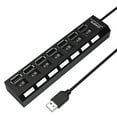 thumbnail image 2 of Latrodar USB HUB 2.0 7 Port Multiple Expander With Best of Both Worlds Computer Accessorie Black Home Stuff, 2 of 5
