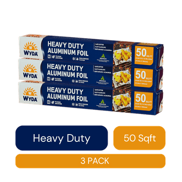 Wyda Heavy Duty Aluminum Foil 50 Sqft 3 Count - Food Wraps