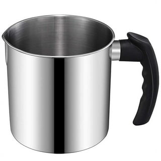 Candle Making Pouring Pot Stainless Steel Double Boilers Dripless Pouring  Heat-Resistant Handle Melter Pot,Candle Making Supplies 20x17CM 2.5L