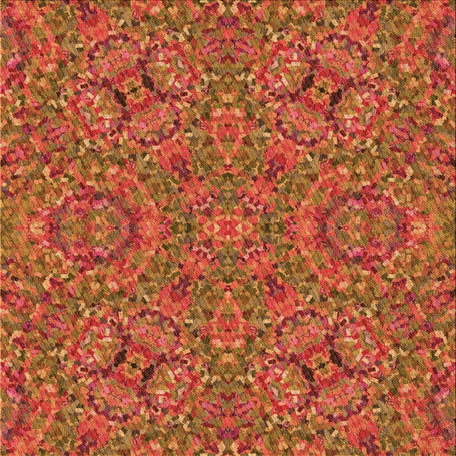 Ahgly Company Tapis d'Intérieur Lavable à la Machine, Carré, Transitionnel, Orange, Tapis de Zone, 4 Pieds Carré