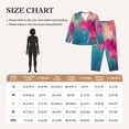thumbnail image 4 of Salouo Colorful Lightbulb Abstract Pattern Women's Pajamas Set Long Sleeve Button Down Sleepwear Soft Pj Lounge Sets for women 2 Piece Pjs Set with Long Pants-Medium, 4 of 7