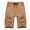 Khaki, variant on FUZHIQ Men's Belted Cargo Shorts Classic Drawstring Stretch Twill Chino Short Stretch Loose Knee Length Shorts Outdoor Casual Beach Shorts with Multi Pocket,XXL