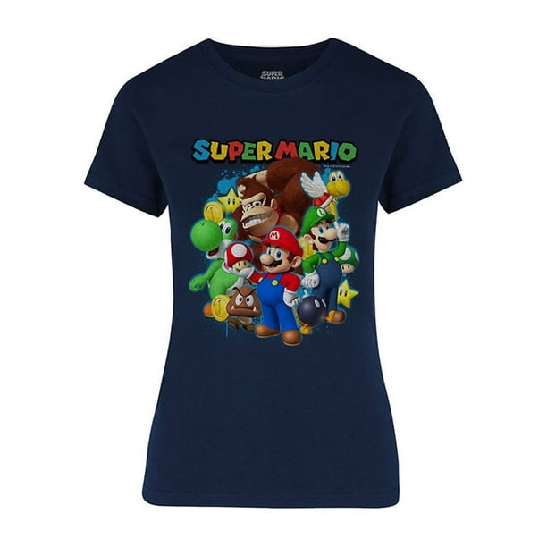 Playera Mujer Super Mario Fan Army Nintendo Graffiti