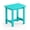 Aruba Blue, variant on Small Adirondack Outdoor Side Table, Durable HDPS Patio End Table for Outside, Weather-Resistant & Fade-Proof Accent Table for Porch, Deck, Balcony & Backyard (Easy Maintenance)