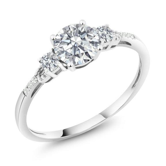 Gem Stone King 1.16 Cttw 10K White Gold IGI Certified Lab Grown Diamond Engagement Ring for Women | Center Diamond 1 Ct | E-F Color | VS1-VS2 Clarity (Size 6)