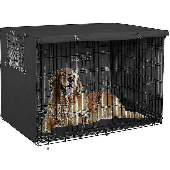 Dog Crate Cover - Durable Polyester Pet Kennel Cover Universal Fit Compatible Wire Dog Crate