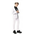 thumbnail image 5 of ETHAN White Tuxedo for Boys Church Clothes Formal Elegant 2 Piece Prom Suit for Boys Size 12, 5 of 7