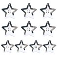 thumbnail image 1 of 10 Clips De Metal Para El Cabello De Estrella Dulce Plata Broches Huecos, 1 of 4