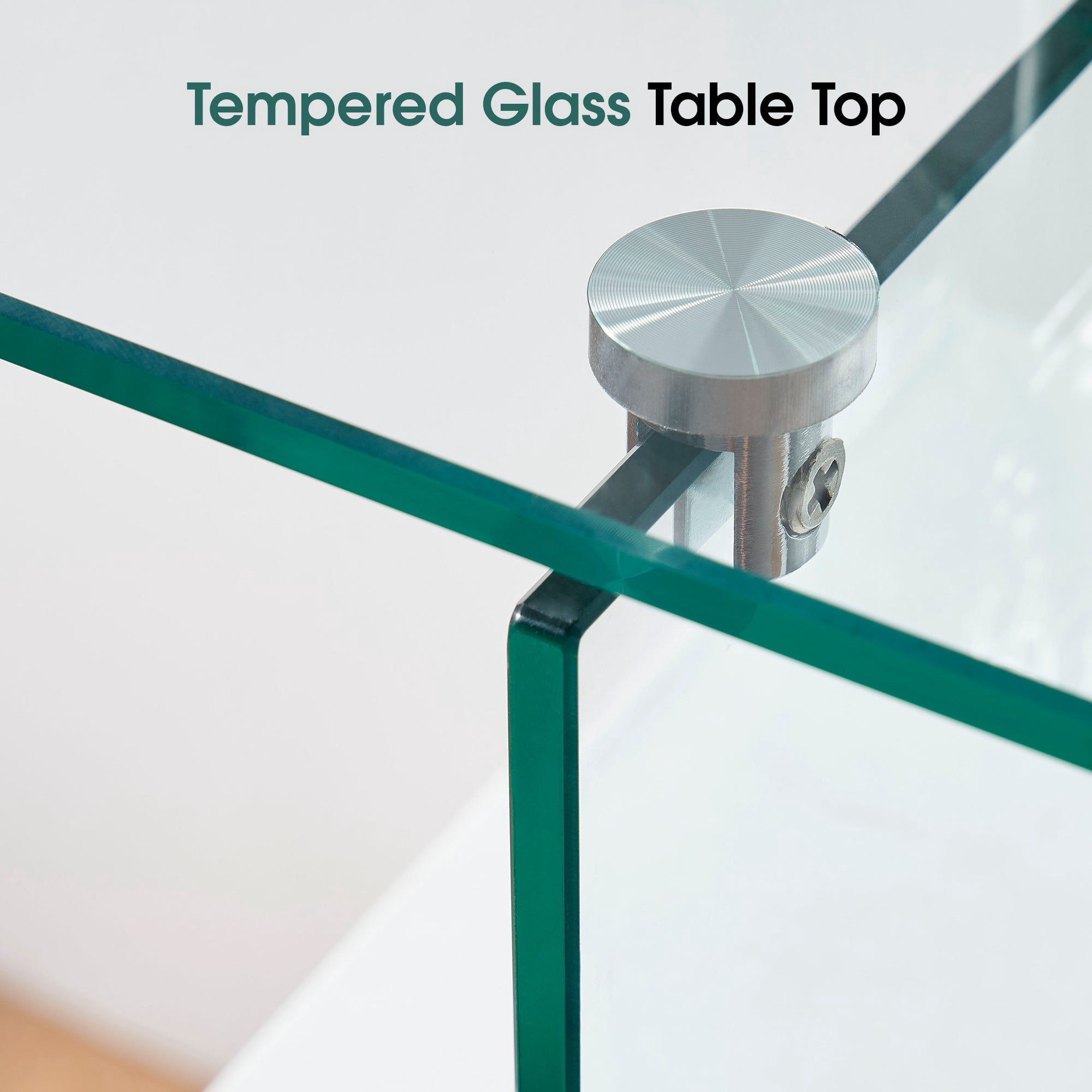 ivinta Narrow Glass Console Table with Storage Modern Sofa Table Entryway Table Glass Writing Desk Small Computer Desk TV Table Buffet Table Modern Accent Table for Small Space