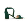 thumbnail image 3 of BLISSFUL STEP Women's Crisscross Strap Open Toe Block Heels Sandals, 3 of 6