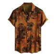 thumbnail image 2 of Shirts for Men Hawaiian Vintage Printed Short Sleeve Button Down Shirts Casual Lightweight Beach Shirt, 2 of 5