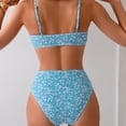 thumbnail image 3 of BOBOGOJP Women's Floral Print Bikini Sets Two Piece Swim Suits 2026 High Waisted Scoop Bathing Suits Blue for Size S, 3 of 7