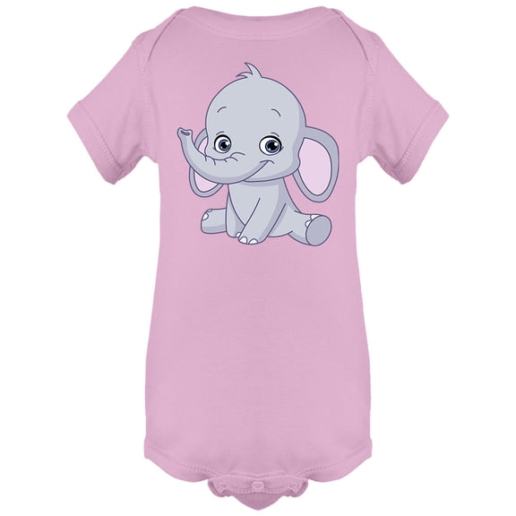 Happy Baby Elephant Design Bodysuit Infant -Image by Shutterstock,  6 Months