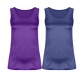 thumbnail image 4 of Boovnll Débardeurs pour Femmes, 2 Pcs Débardeurs Aguichant Sans Manches Col Rond Tube Creux Plissé Blouses Débardeurs pour Femmes, 4 of 9
