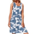 thumbnail image 2 of SMihono Robe d'Été Grande Taille pour Femmes 2023 Mode Décontractée Imprimée Sans Manches Col Rond, 2 of 6