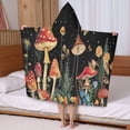 thumbnail image 5 of Red Mushroom Frog Black Pattern Hooded Bath Towel，50"x30" for Ages 3 To 12 Kids, Quick Dry Lightweight Soft Microfiber Hood Beach Towel Cover Up for Kids, 5 of 7