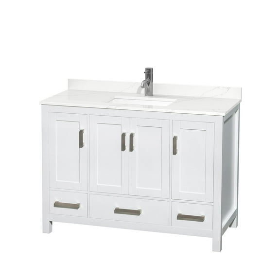 Wyndham Collection Wcs141448s-Qtz-Unsmxx Sheffield 48" Free Standing Single Basin Vanity