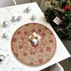 thumbnail image 4 of Mantel Individual Navideño Redondo Tejido de Nailon Rojo con Diseño de Reno y Copos de Nieve, 14,9 Pulgadas, Resistente Al Calor, Protector de Mesa Festivo, Tapete de Cocina para Reuniones Familiares, 4 of 6