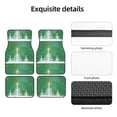 thumbnail image 5 of Sikiie Christmas Green Car Foot Mat Set of 4 Pieces Basics Universal Fit Rubber Carpet Floor Mats For Car SUV Van & Truck, 26.8"L x 17.3"W (Front), 13"L x 17.3"W(Rear), 5 of 6