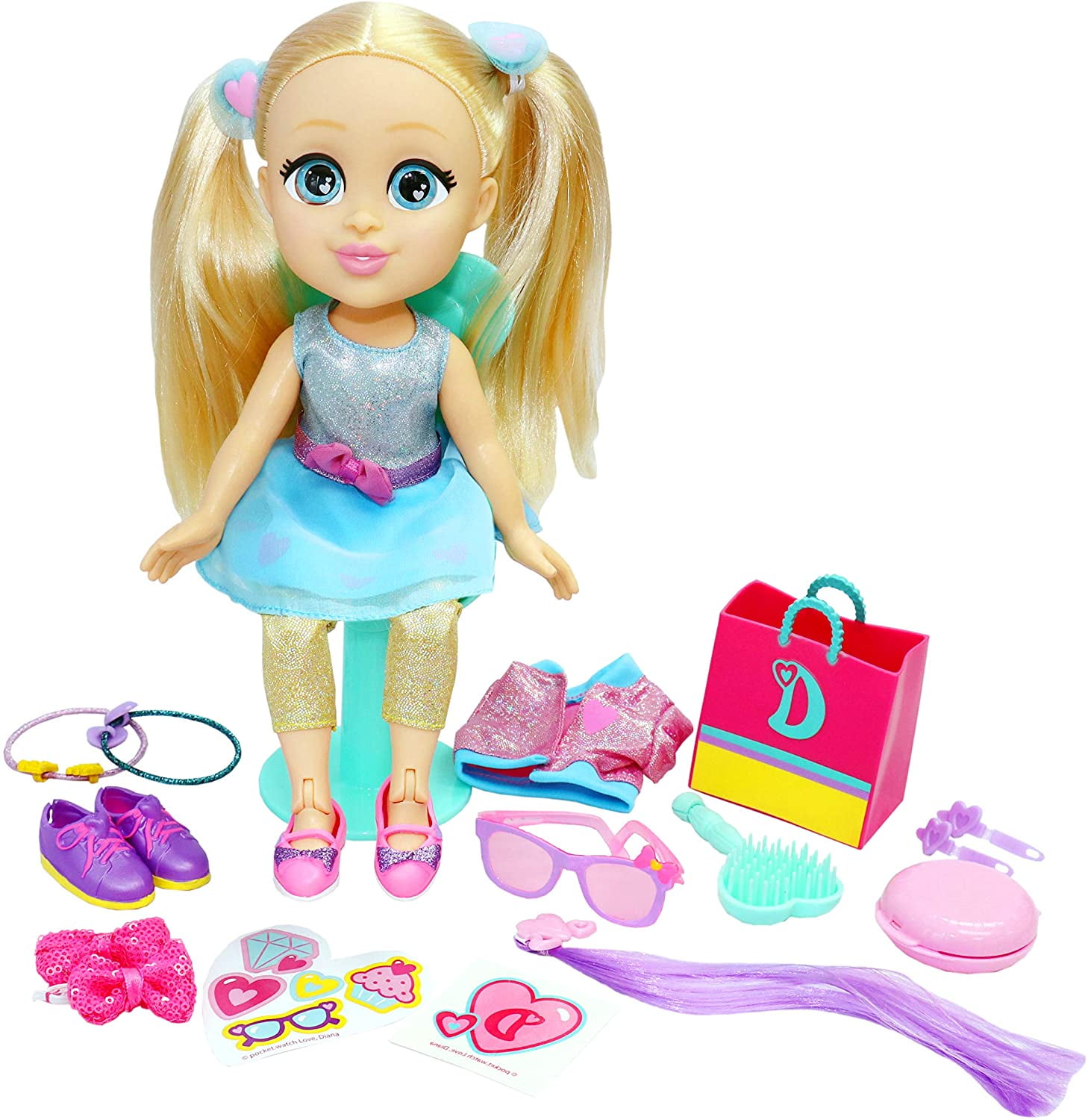 Love Diana Mystery Shopper Playset With 13 inch Doll Plus 12 Surprises In Hand 